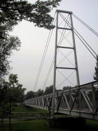 Hradní lávka Slezskoostravský hrad v Ostravě