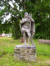 Loučná nad Desnou-kovová plastika sv. Huberta